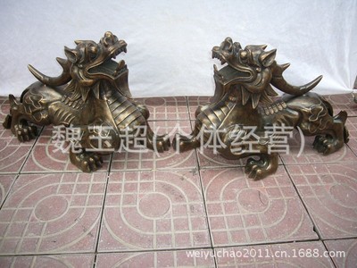 廠家直銷純銅貔貅擺件 成對(duì)銷售的吉祥金屬工藝品